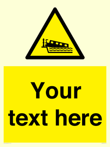 Custom warning grounding narrow boat on lock cill